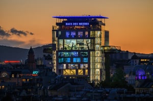 Abendansicht des Haus des Meeres